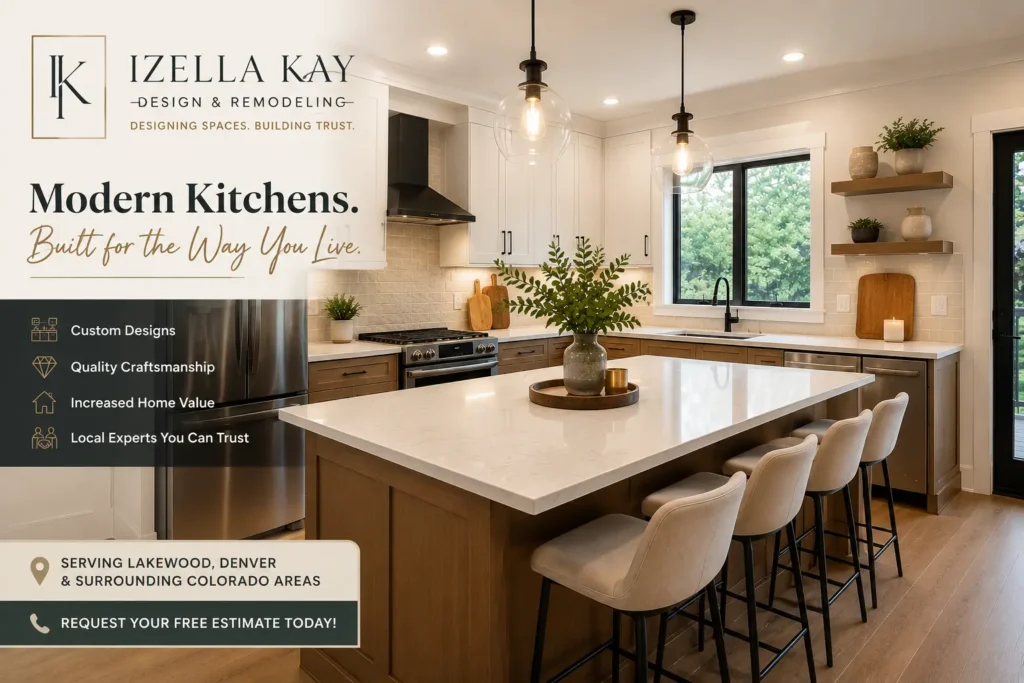 Custom kitchen cabinets and storage solutions in Lakewood CO